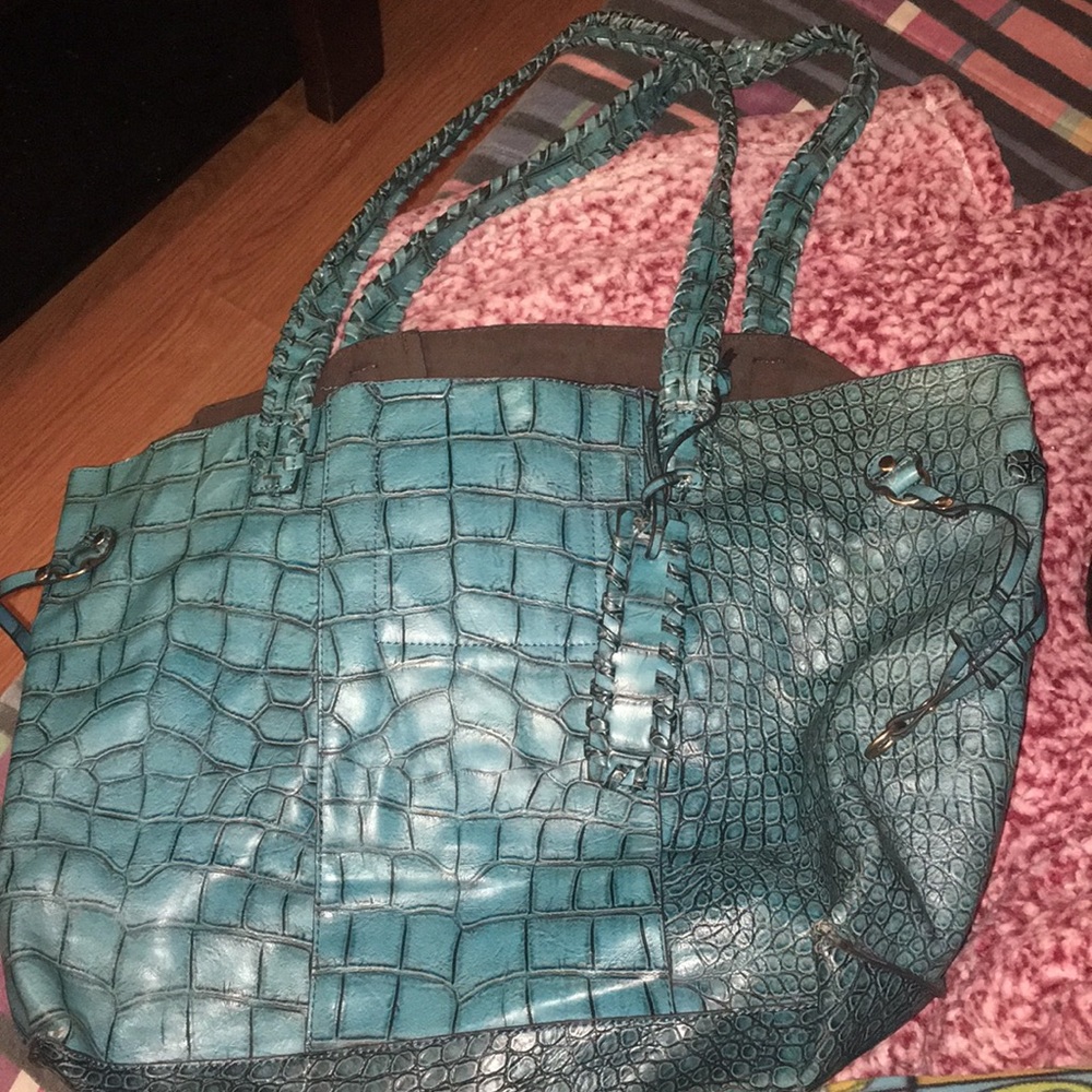 Snakeskin tote bag